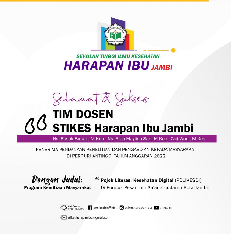 Dosen STIKES-HI Penerima Hibah Skema Program Kemitraan Masyarakat (PKM) dari Kemendikbud Ristek