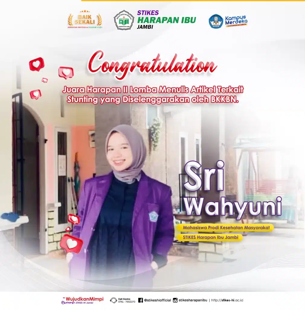 berita Juara Harapan II Lomba Menulis Artikel - Sri Wahyuni KESMAS III