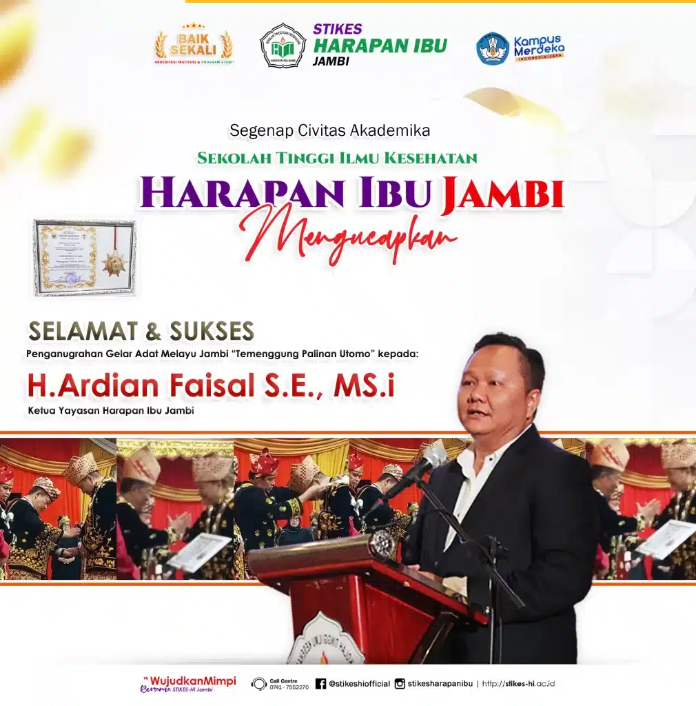 Penghargaan Temenggung Palinan Utomo - Bapak Yayasan H. Ardian Faisal