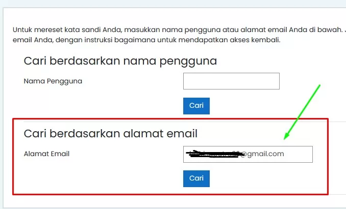 reset password akun elearning stikes hi