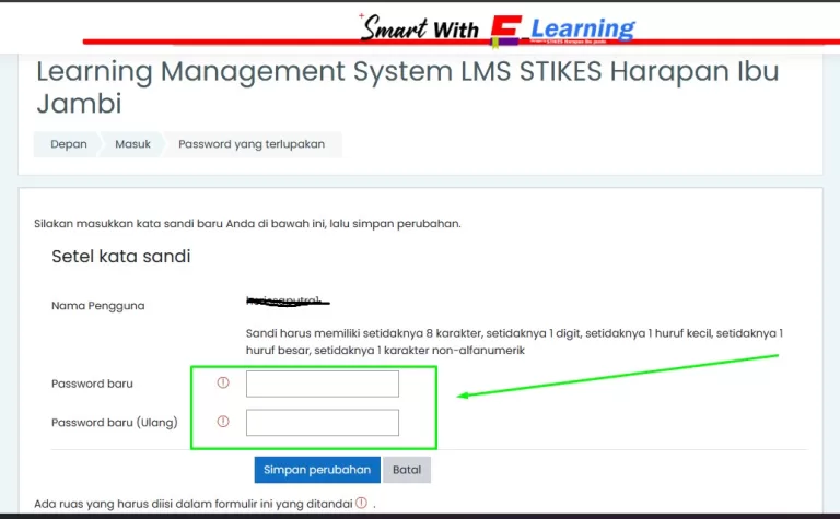reset password akun elearning stikes hi
